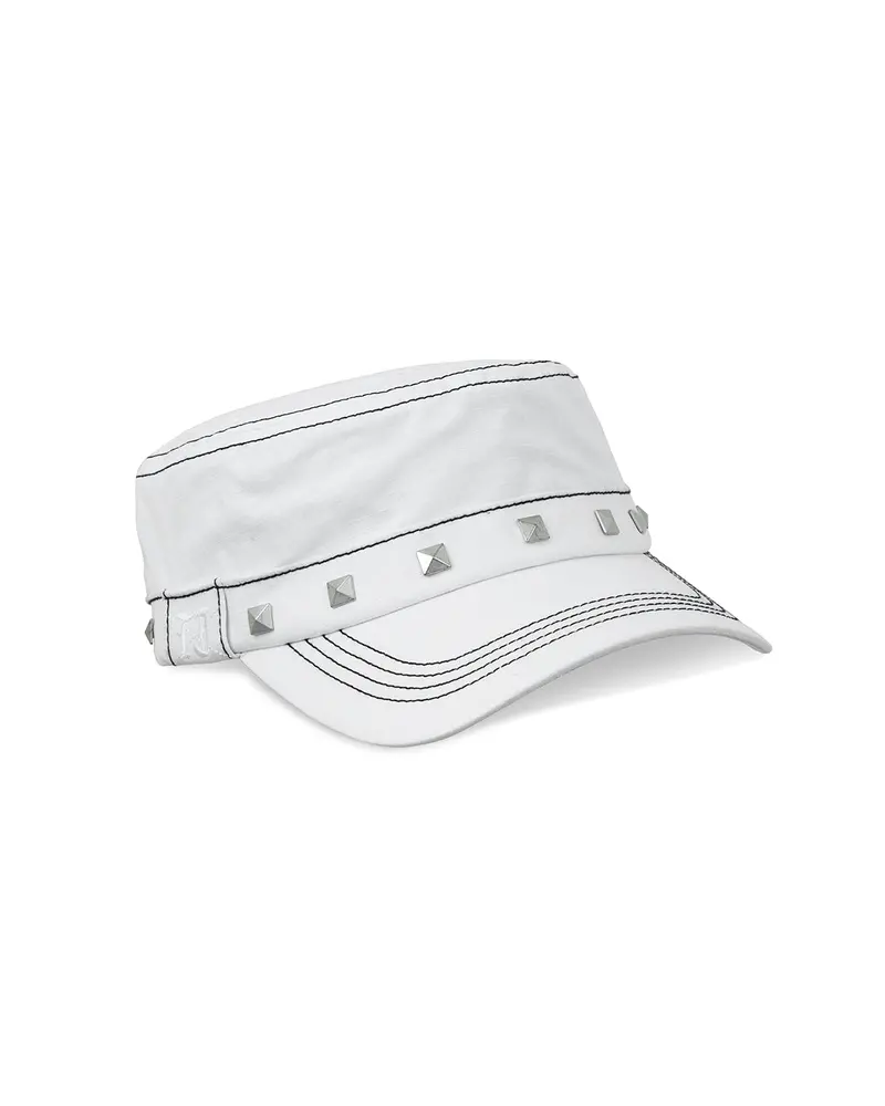 Studded White Guerrilla Cap 1