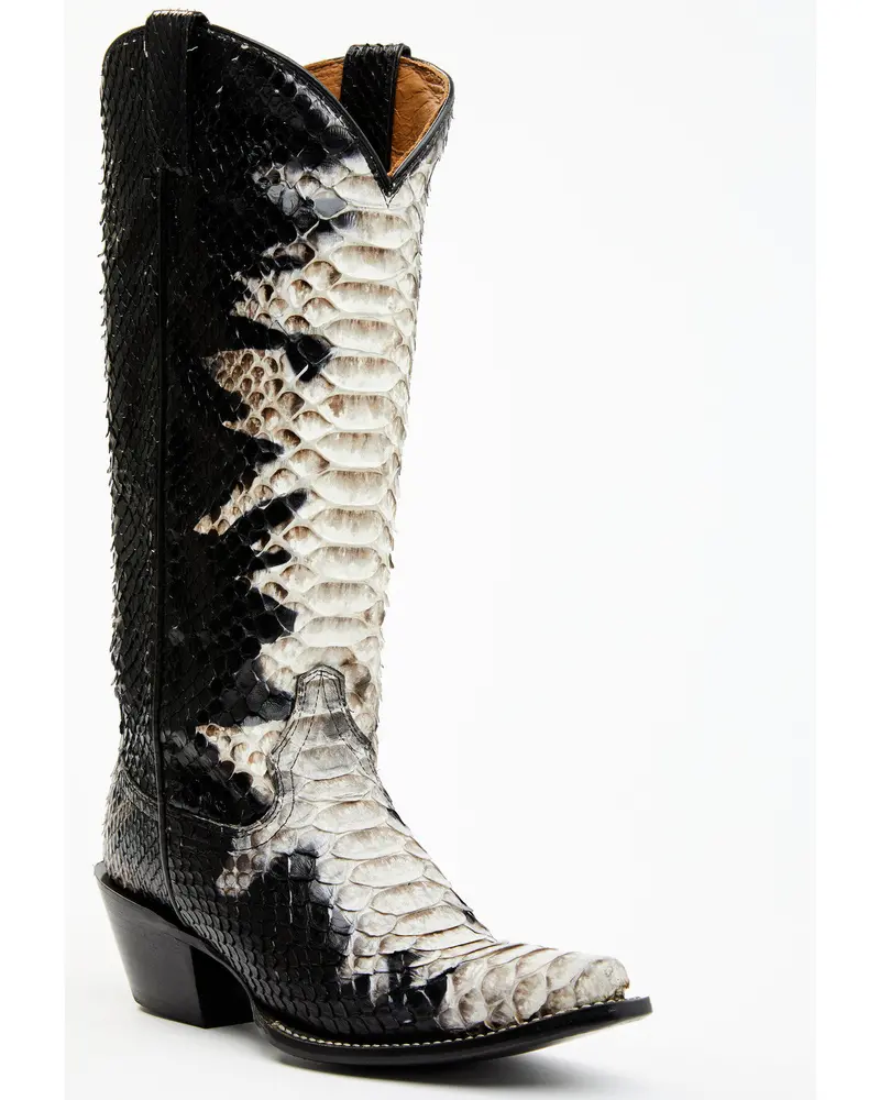Stunner Exotic Python Western Boots - Snip Toe 1