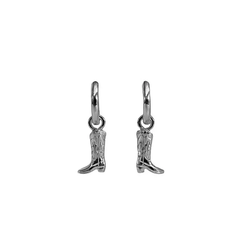 Sugar Bean Jewelry Tavi Boot Huggie Earrings - Silver 1