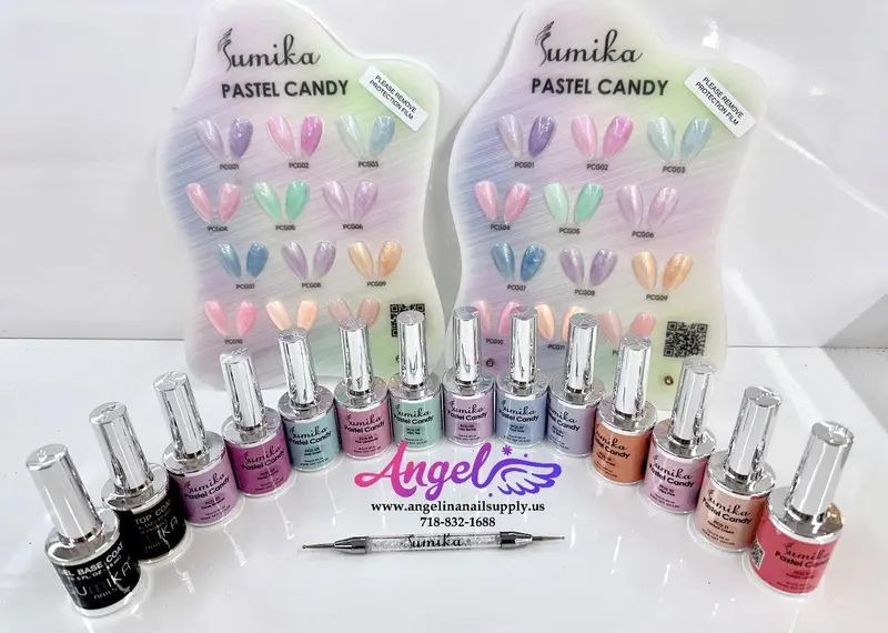 Sumika Pastel Candy Gel Set 12 Color 1 Base 1 Top 1 Dotting Tool 1