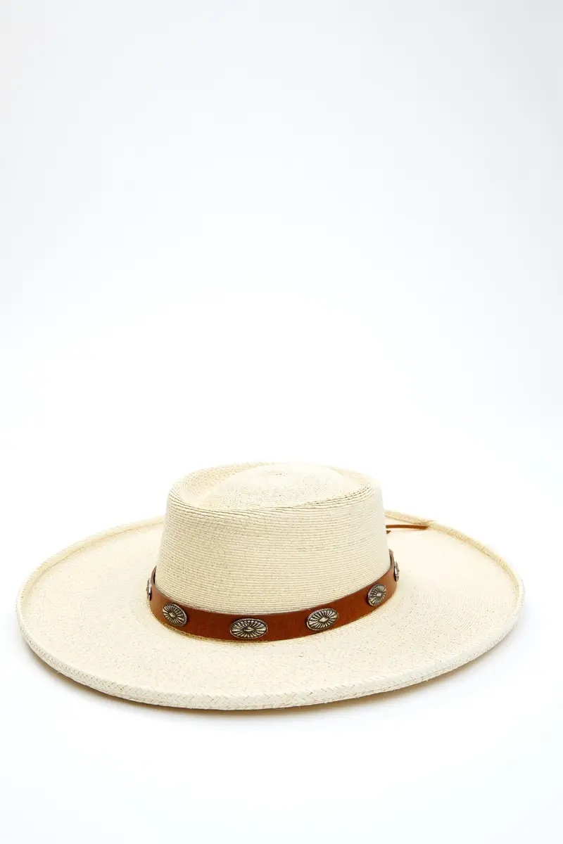 Sunset Rider Palm Leaf Straw Western Hat 1