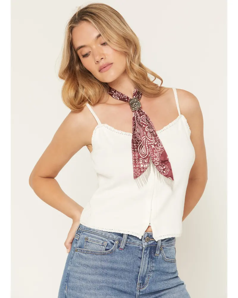 Sutherland Chain Fringe Bandana Necklace 1