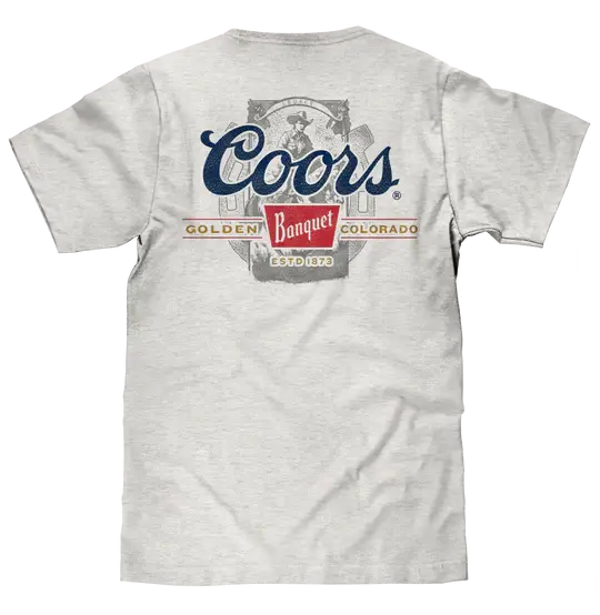 Tee Luv Coors Banquet Beer Faded Graphic T-Shirt - 73460 1