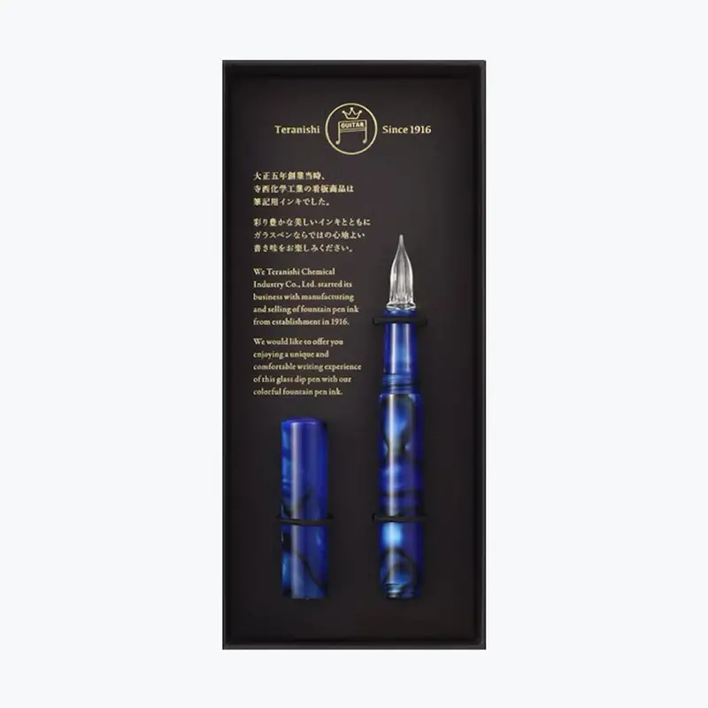 Teranishi - Calligraphy Pen - Glass Nib - Cosmo - Blue 1