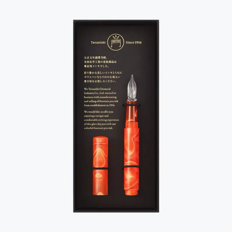 Teranishi - Calligraphy Pen - Glass Nib - Cosmo - Orange 1