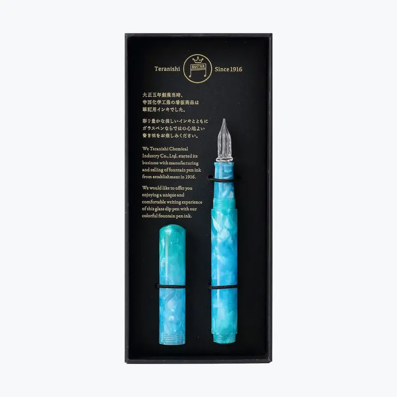 Teranishi - Calligraphy Pen - Glass Nib - Jelly - Blue 1