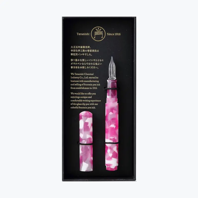 Teranishi - Calligraphy Pen - Glass Nib - Jelly - Pink 1