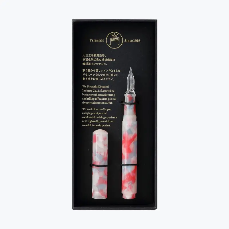 Teranishi - Calligraphy Pen - Glass Nib - Jelly - Red 1