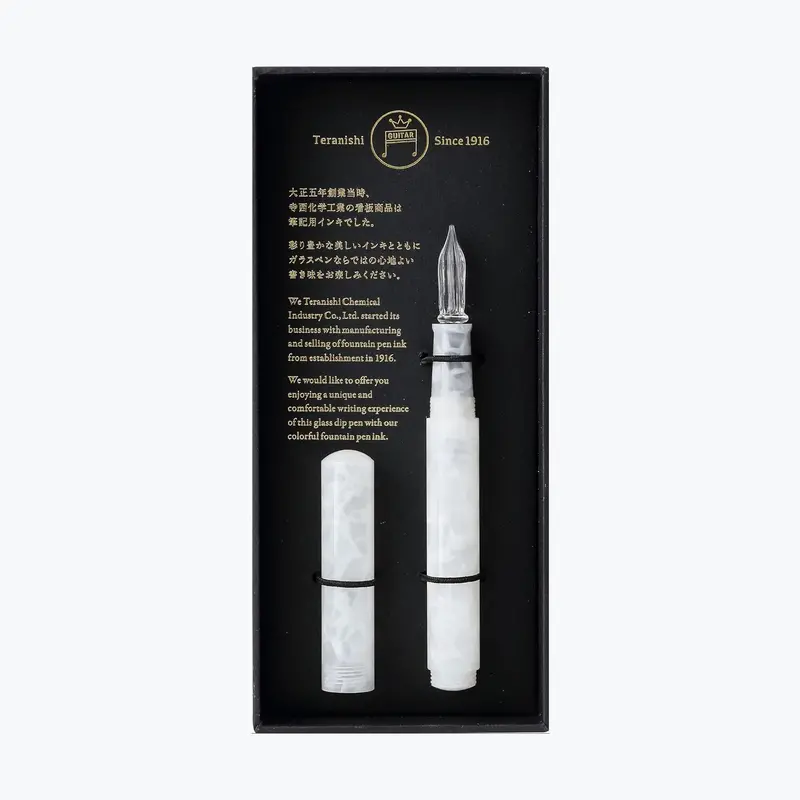 Teranishi - Calligraphy Pen - Glass Nib - Jelly - White 1