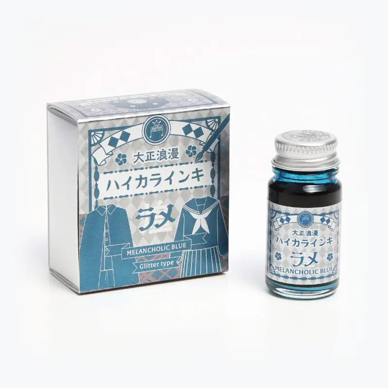 Teranishi - Fountain Pen Ink - Guitar Haikara - Glitter - Melancholic Blue 1
