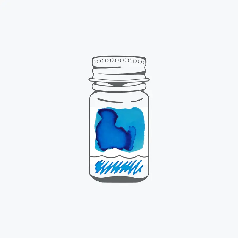 Teranishi - Fountain Pen Ink - Saishiki - Sky Blue 2