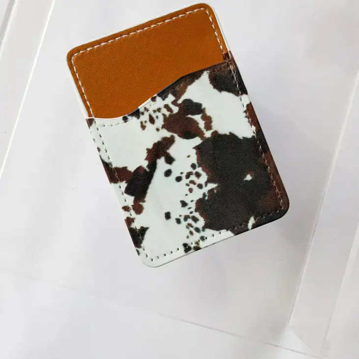 The Front Porch Label Brown Cowhide Phone Pocket 1