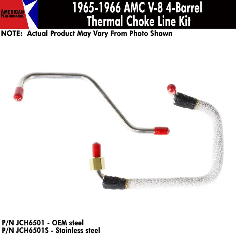 Thermal Choke Lines, V-8 W/4-Barrel Carburetor, 1965-66 Rambler (Oe Steel Or Stainless) Drop Ships In Approx. 4-6 Weeks 1