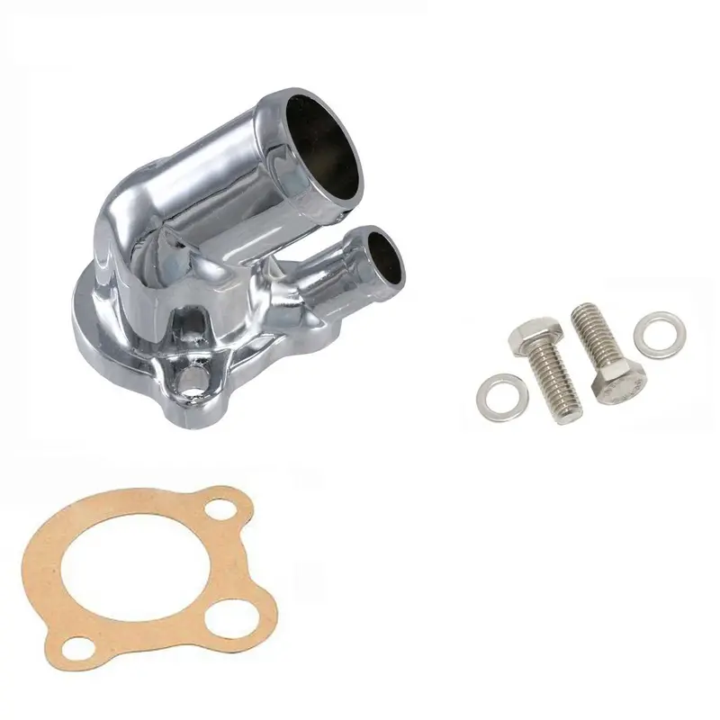 Thermostat Housing Kit, Chrome, 1966-91 Amc, Jeep V-8 1