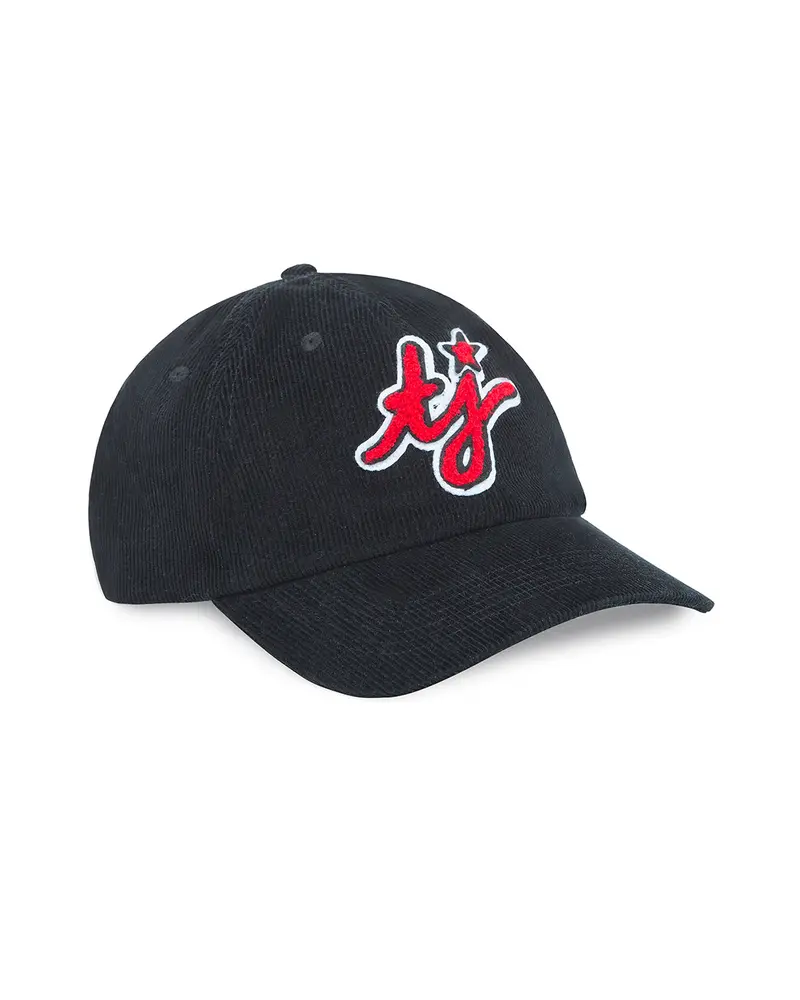 Tj Initials Corduroy Black Cap 1
