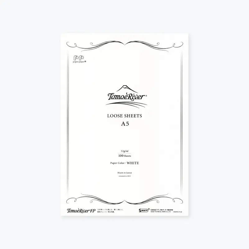 Tomoe River - Loose Sheets - 52Gsm - A5 - White - Plain 1