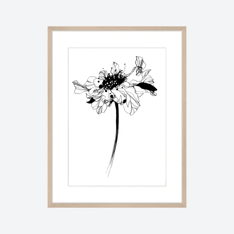 Toril Baekmark - Fine Art Prints - Black Flowers No.2 1