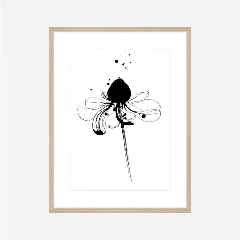 Toril Baekmark - Fine Art Prints - Black Flowers No.3 1