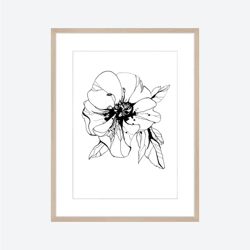 Toril Baekmark - Fine Art Prints - Black Flowers No.4 1