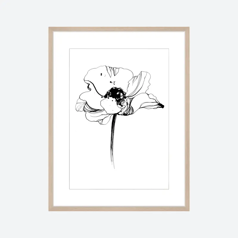 Toril Baekmark - Fine Art Prints - Black Flowers No.5 1