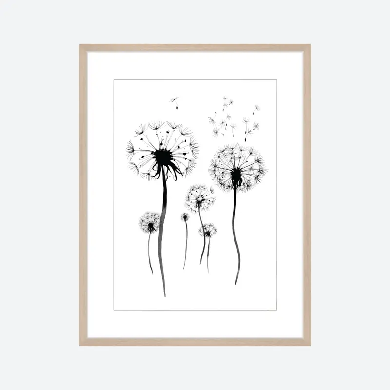 Toril Baekmark - Fine Art Prints - Black Flowers No.6 1