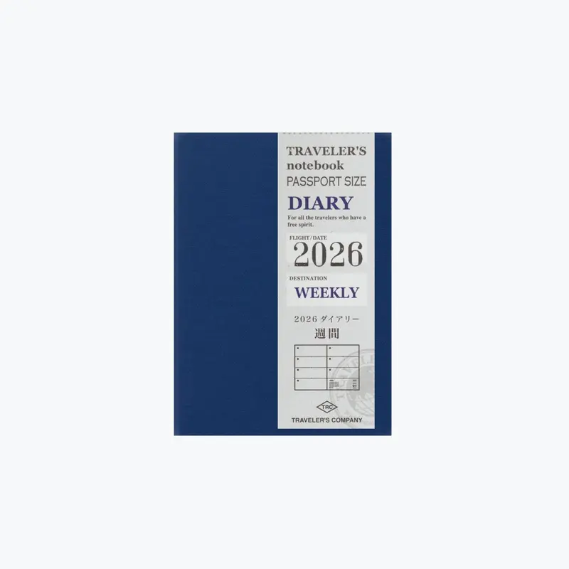 Traveler's Company - 2026 Diary - 6 Month Insert - Passport - Weekly (Jul - Dec) 1