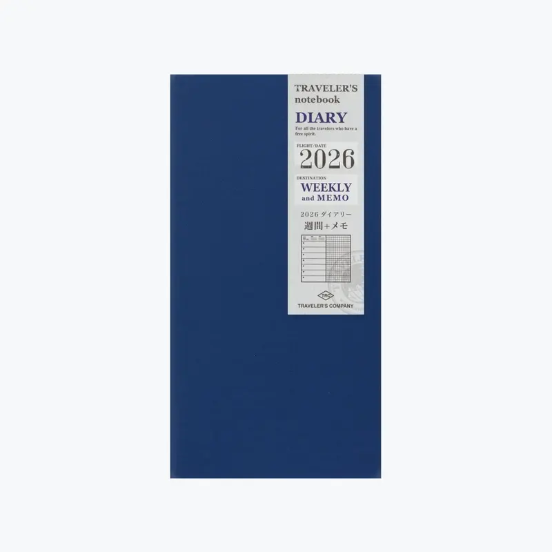 Traveler's Company - 2026 Diary - 6 Month Insert - Regular - Weekly+Memo (Jul - Dec) 1