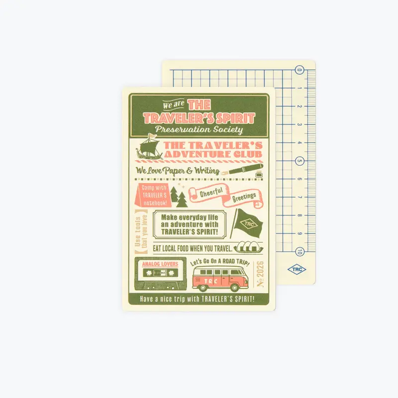 Traveler's Company - 2026 Diary - Insert - Passport - Backing Sheet 1