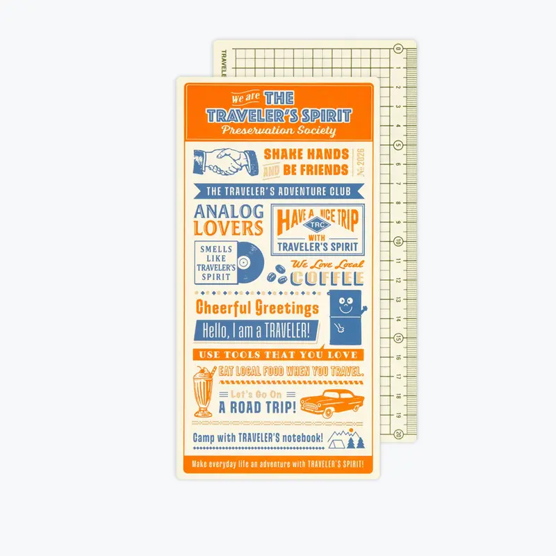 Traveler's Company - 2026 Diary - Insert - Regular - Backing Sheet 1