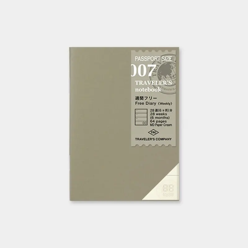 Traveler's Company - Inserts - Passport - 007 Free Diary (Weekly) 1
