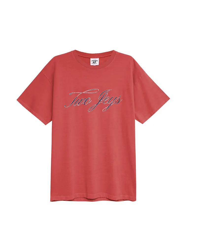 Twojeys Red Scripted Tee 1