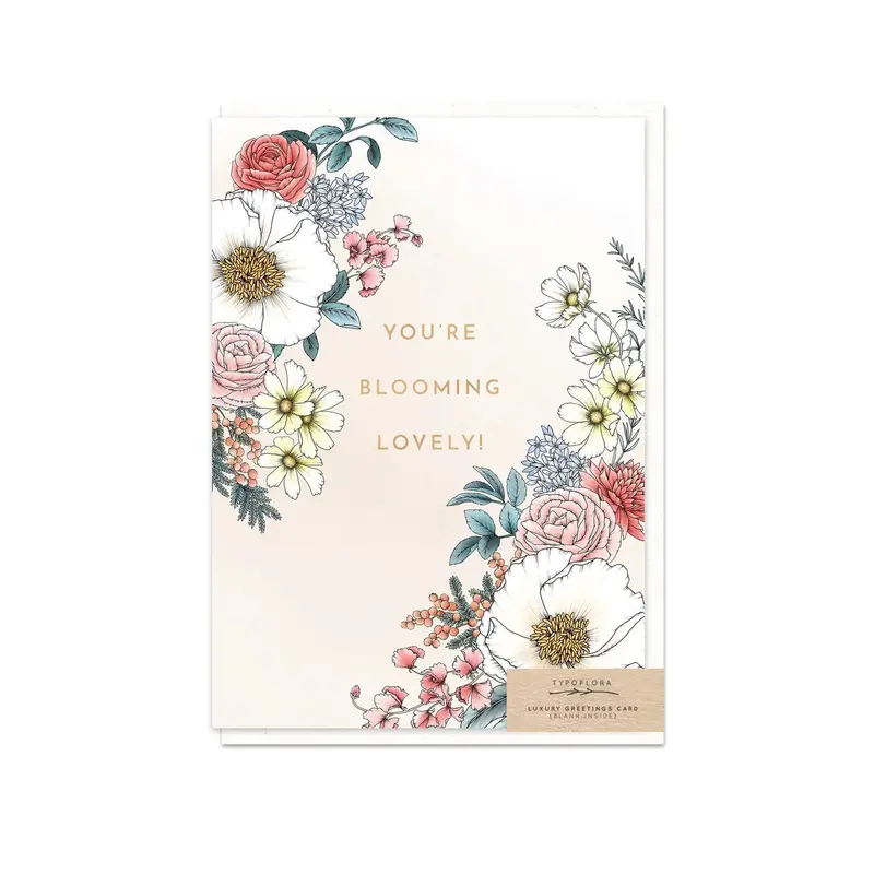 Typoflora - Card - Blooming Lovely 1