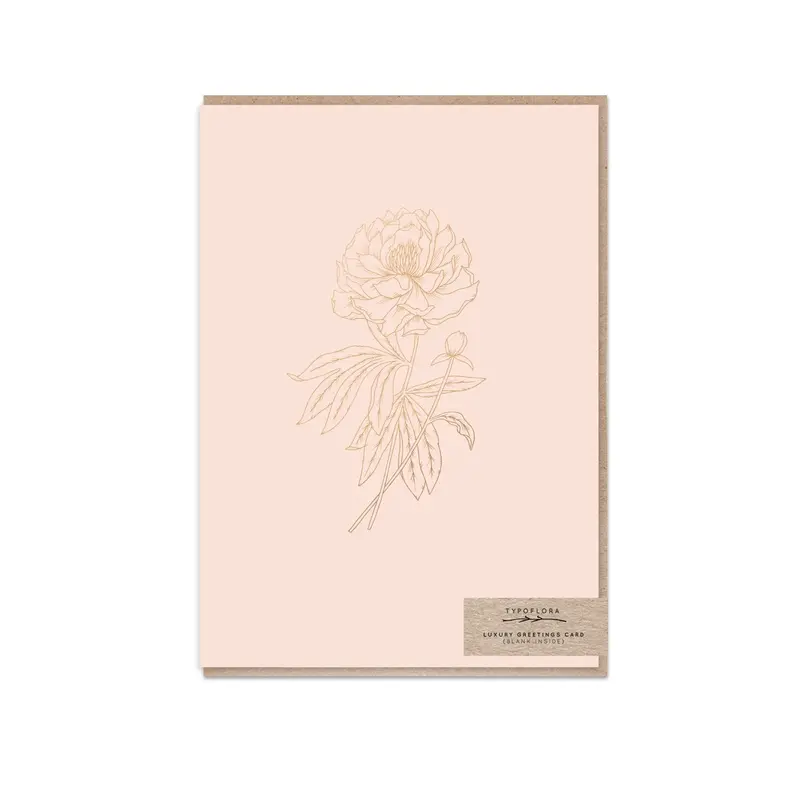 Typoflora - Card - Blush Peony 1