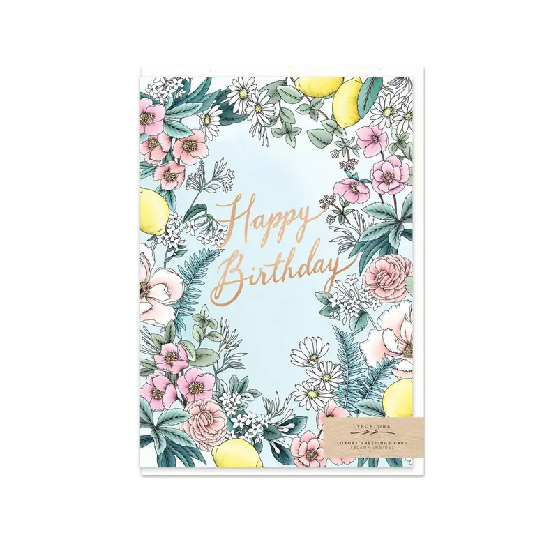 Typoflora - Card - Citrus Birthday 1