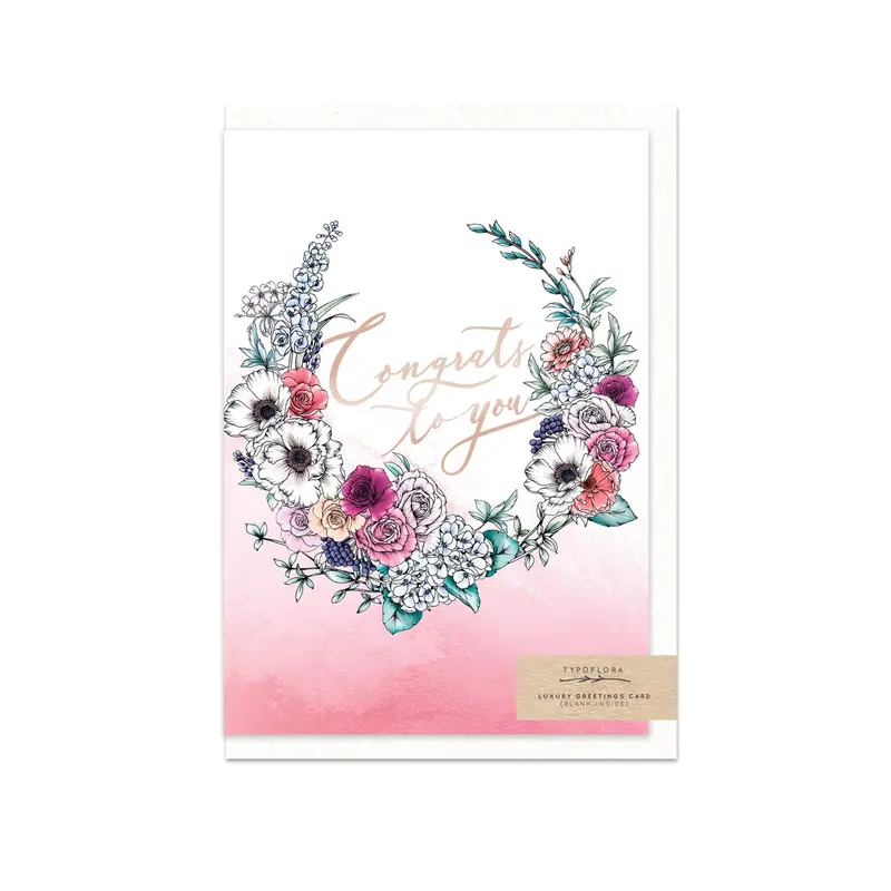 Typoflora - Card - Congrats To You 1