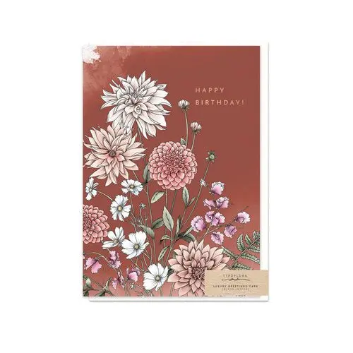 Typoflora - Card - Dahlia Birthday 1