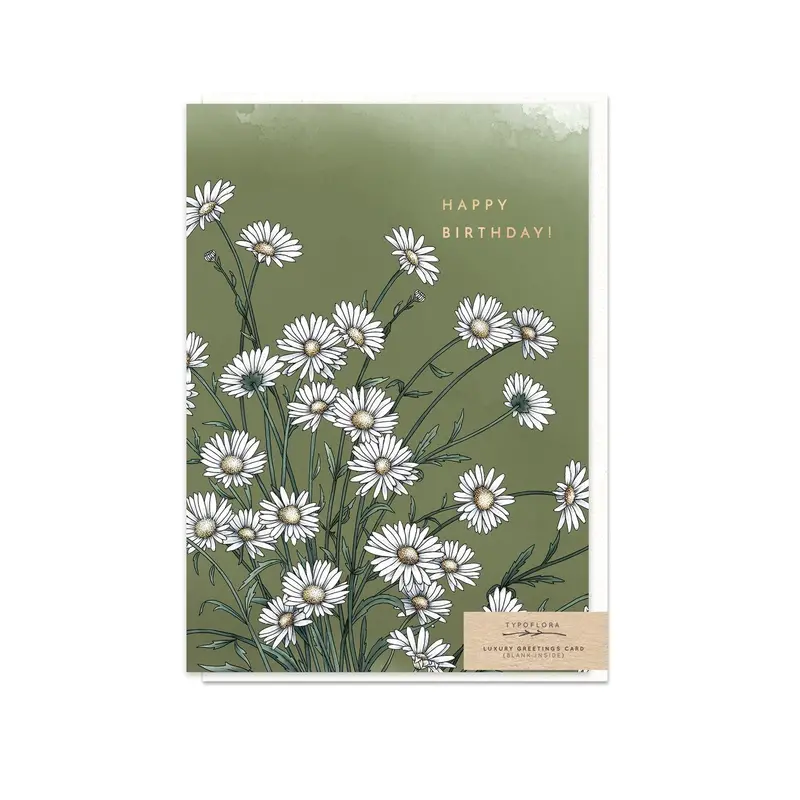 Typoflora - Card - Daisy Birthday 1