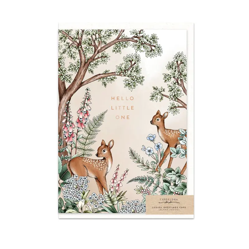 Typoflora - Card - Deer Baby 1