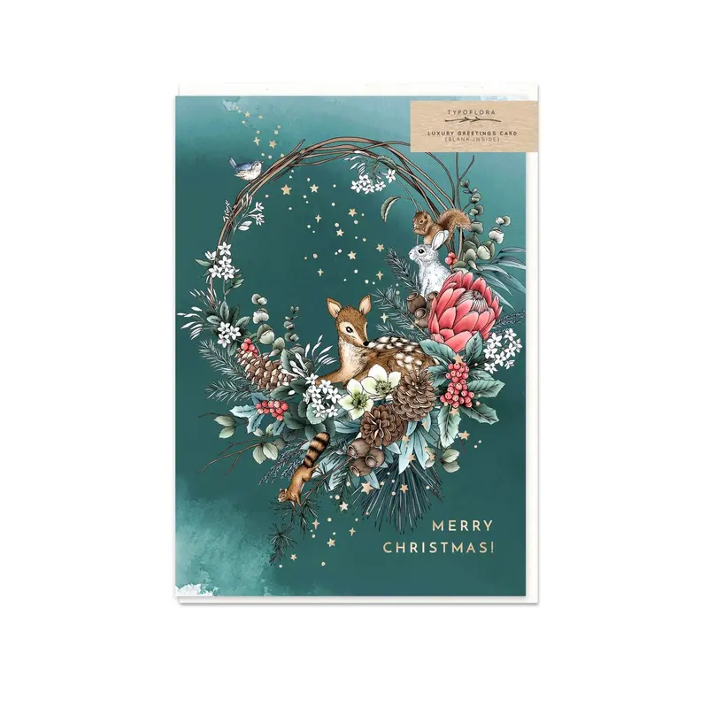 Typoflora - Card - Enchanted Wreath Christmas 1