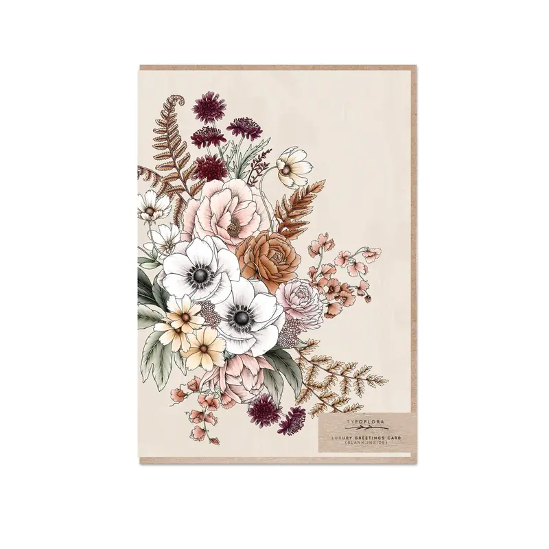 Typoflora - Card - Florist Bouquet (Beige) 1