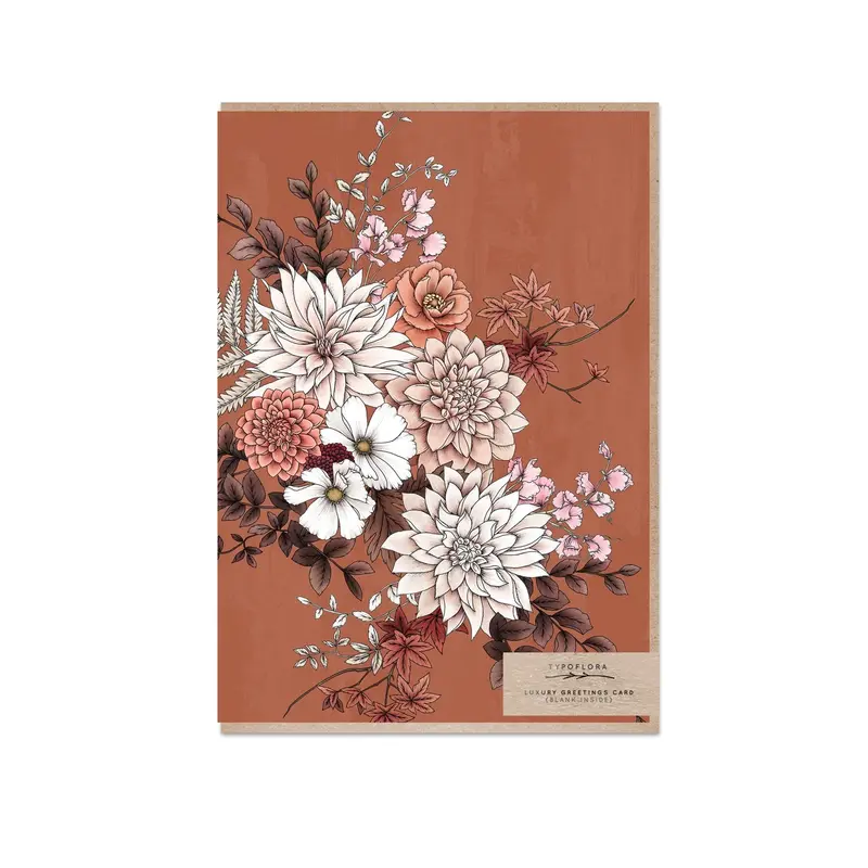 Typoflora - Card - Florist Bouquet (Rust) 1