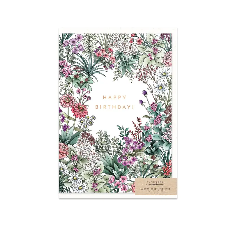 Typoflora - Card - Flower Field Birthday 1