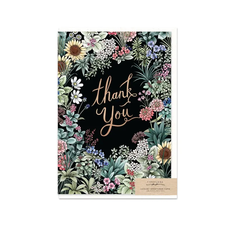 Typoflora - Card - Flower Field Thank You 1