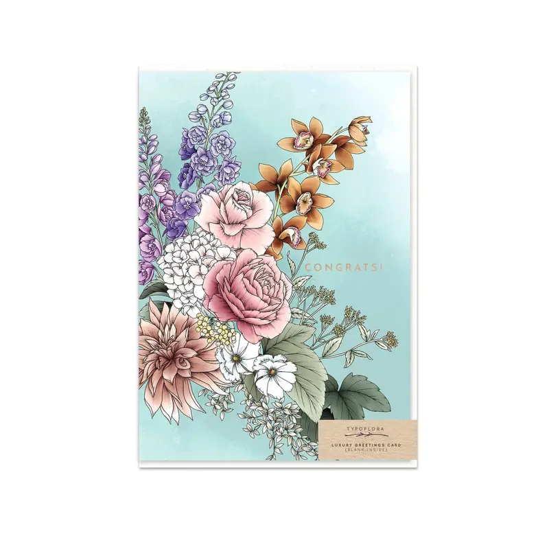 Typoflora - Card - Garden Congrats 1