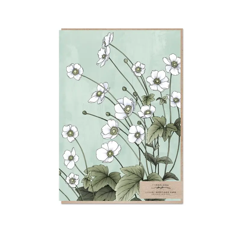 Typoflora - Card - Japanese Anemones 1