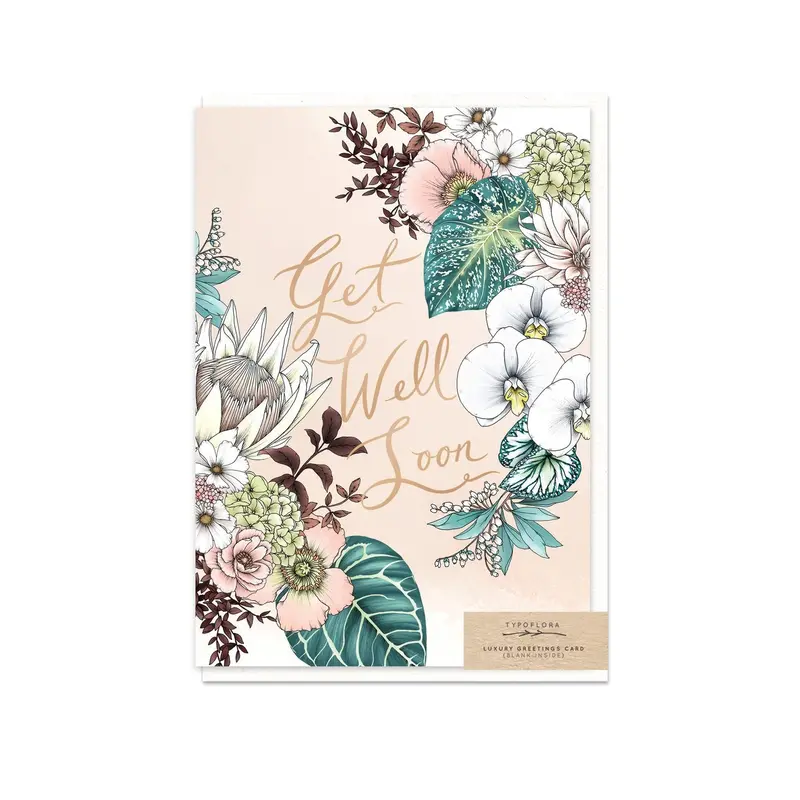 Typoflora - Card - King Protea Get Well 1