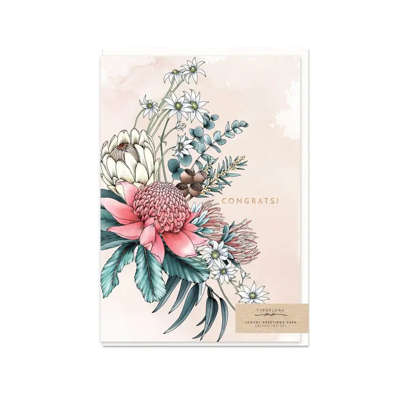 Typoflora - Card - Natives Congrats 1