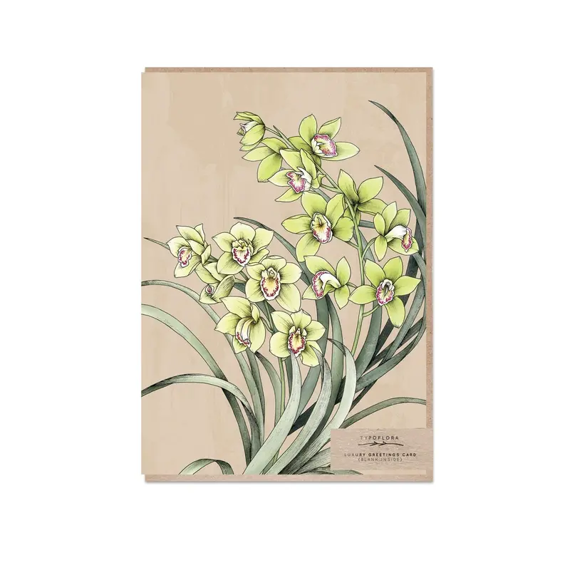 Typoflora - Card - Orchids 1