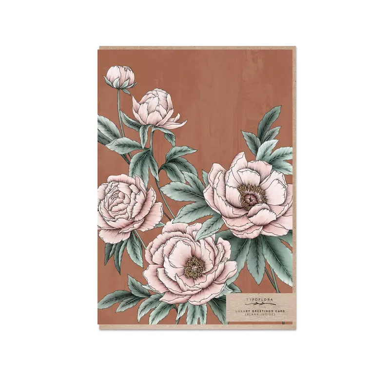 Typoflora - Card - Peony 1