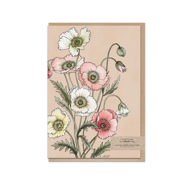 Typoflora - Card - Poppies 1